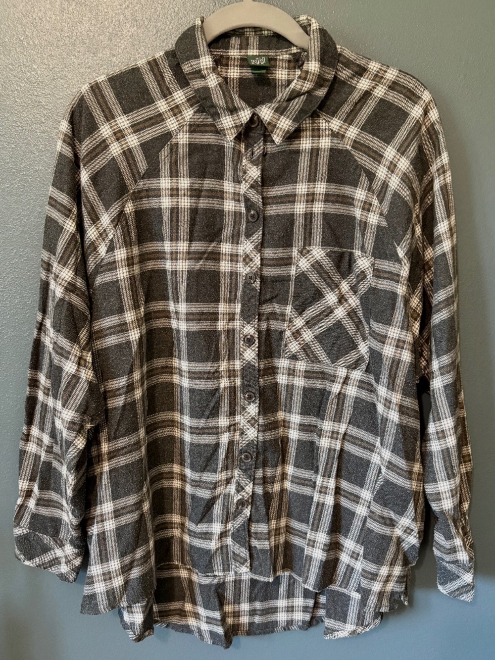 Wild Fable Grey Flannel Button-UP